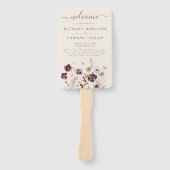 Fall Floral Wedding Program Fächer (Vorderseite)