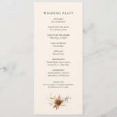 Fall Floral Wedding Program Programm (Rückseite)