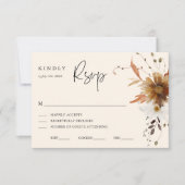 Fall Floral Wedding RSVP Card (Vorderseite)