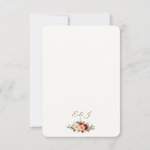 Fall Floral Wedding RSVP Card Karte (Rückseite)