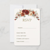 Fall Floral Wedding RSVP Card Karte (Vorderseite)