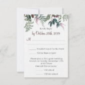 Fall Floral Wedding RSVP Einladung (Vorderseite)