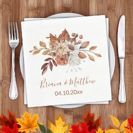 Fall Floral Wedding Serviette