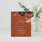 Fall Floral Wedding Suite Terracotta Burgundy Red (Stehend Vorderseite)