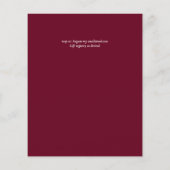 Fall Floral Wedding Suite Terracotta Burgundy Red (Rückseite)