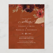 Fall Floral Wedding Suite Terracotta Burgundy Red (Vorderseite)