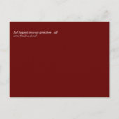 Fall Floral Wedding Suite Terracotta Burgundy Red Postkarte (Rückseite)