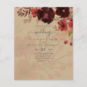 Fall Floral Wedding Terracotta Burgundy Red (Vorderseite)