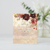 Fall Floral Wedding Terracotta Burgundy Red (Stehend Vorderseite)