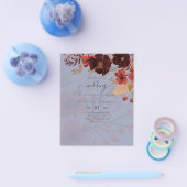 Fall Floral Wedding Terracotta Burgundy Red Flyer (Einzeln)