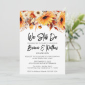 Fall Floral Wedding Vow Erneuerung Einladung (Stehend Vorderseite)
