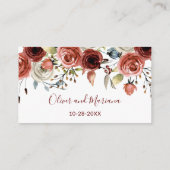 Fall Floral Wedding Website Begleitkarte (Rückseite)