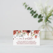 Fall Floral Wedding Website Begleitkarte (Stehend Vorderseite)