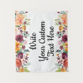 Fall Floral Weddrop Boho Foto Booth Prop Wandteppich (Vorderseite)