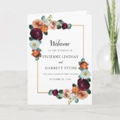 Fall Floral Wedlet Booklet Programm (Vorderseite)