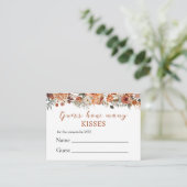 Fall Floral Wie viele Kisses Brautparty Card Begleitkarte (Stehend Vorderseite)