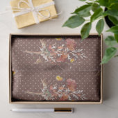 Fall Floral Wildblume Butterfly Brown Decoupage Seidenpapier (Geschenk)