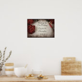 Fall Floral Willkommen bei unserer Hochzeit Poster (Küche)