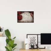 Fall Floral Willkommen bei unserer Hochzeit Poster (Heimbüro)