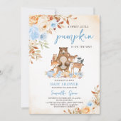 Fall Floral Woodland Babydusche Einladung (Vorderseite)