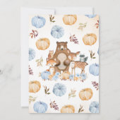 Fall Floral Woodland Babydusche Einladung (Rückseite)