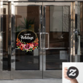 Fall Floral Wreath Fensteraufkleber (Büro Tür)