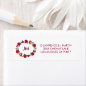 Fall Floral Wreath Monogramm-Adresse (Insitu)