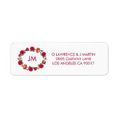 Fall Floral Wreath Monogramm-Adresse (Vorne)