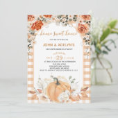 Fall Floral Zuhause Sweet Zuhause House Erwärmung  Einladung (Stehend Vorderseite)