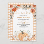 Fall Floral Zuhause Sweet Zuhause House Erwärmung  Einladung (Vorne/Hinten)