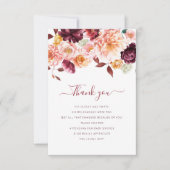 Fall florale Babydusche Dankeschön Karte (Vorderseite)