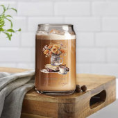 Fall florale Kaffeebooks Rainy Days kann Glas
