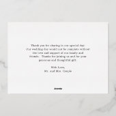 Fall florale rustikale Hochzeit Danke Karte (Rückseite)