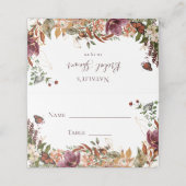 Fall Florales Brautparty Faltende Platzkarte (Außenseite Aufgefaltet)