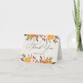 Fall Florals Mums Danke Note Card (Vorderseite)