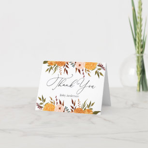 Fall Florals Mums Danke Note Card
