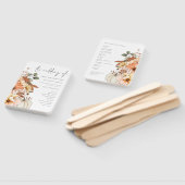 Fall Florals Pumpkin Watercolor Wedding Program Fächer (Non-assembled)