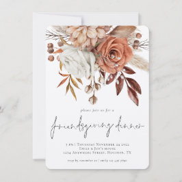 Fall Florals Terracotta Friendsgiving Erntedank Einladung
