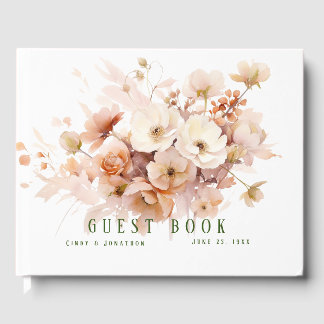 Fall Florals Wedding Guest Book Gästebuch