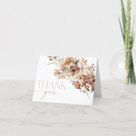 Fall florbraun als boho Blume Dank Karte