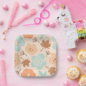 Fall-Florpapier-Platte Pappteller (Party)