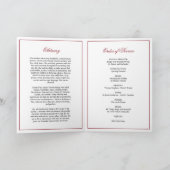 Fall Flowers Photo Memorial Funeral Programs Karte (Innenseite)