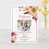 Fall Flowers Photo Memorial Funeral Programs Karte (Gelbe Blume)