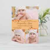 Fall Flurry Foto Geburtsankündigung Ankündigung (Stehend Vorderseite)