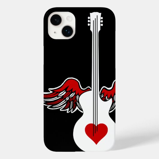 Fall "Flying Heart Guitar Case-Mate iPhone" iPhone Hülle (Rückseite)