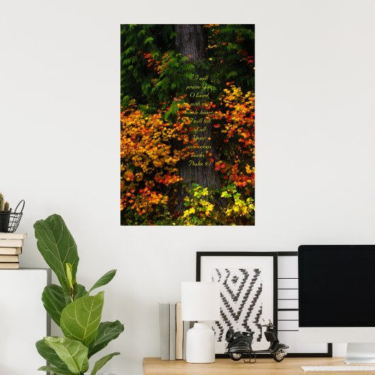 Fall Foliage 2 Druck mit Skriptersatz Poster (Heimbüro)