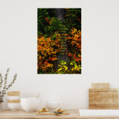 Fall Foliage 2 Druck mit Skriptersatz Poster (Küche)