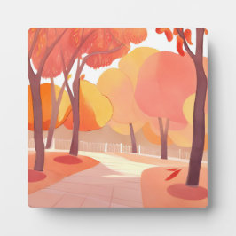 Fall Foliage | Abstrakte Wasserfarbe Fotoplatte