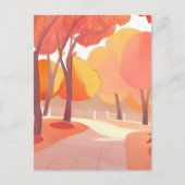 Fall Foliage | Abstrakte Wasserfarbe Postkarte (Vorderseite)