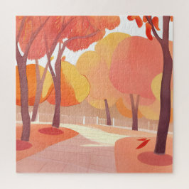 Fall Foliage | Abstrakte Wasserfarbe Puzzle